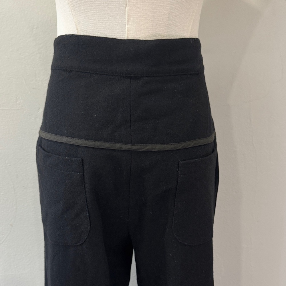 Vintage Clara Collins Paris Wool Wide Leg Pleated Pants | Y2K Paris Fashion - Picture 5 of 10